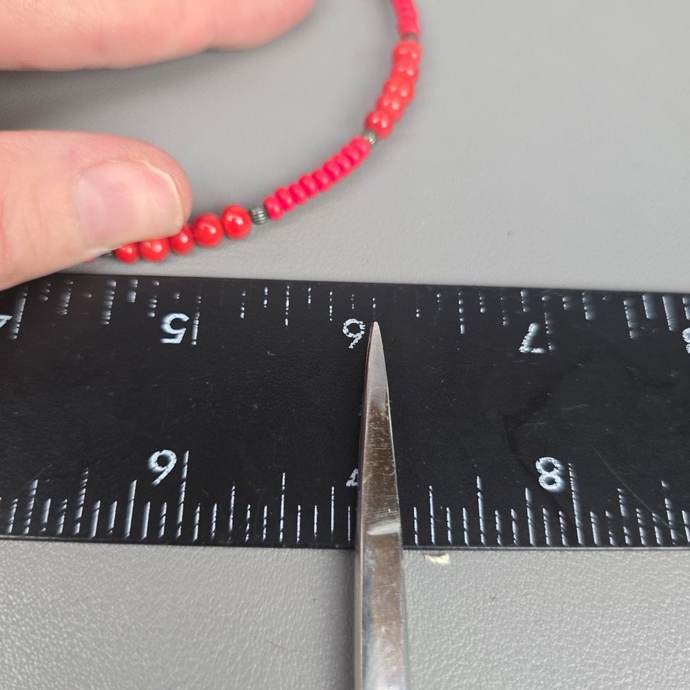 Retired Silpada Red Coral Sterling Silver Beaded Southwestern Choker Necklace - Picture 9 of 10